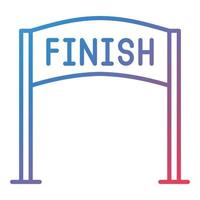 Finish Flag Line Gradient Icon vector