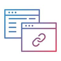 Backlink Line Gradient Icon vector