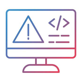 Code Error Line Gradient Icon vector