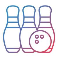 Bowling Line Gradient Icon vector