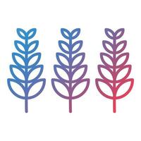 Wheat Line Gradient Icon vector