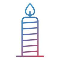 Candle Line Gradient Icon vector