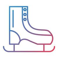 Ice Skate Line Gradient Icon vector