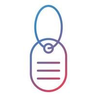 Army Dog Tag Line Gradient Icon vector