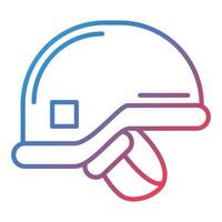 Soldier Helmet Line Gradient Icon vector