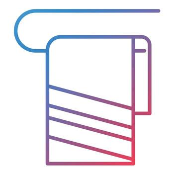 Towel Line Gradient Icon vector