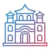 Historic Site Line Gradient Icon vector