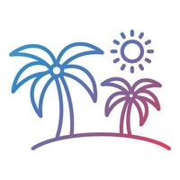 Island Line Gradient Icon vector