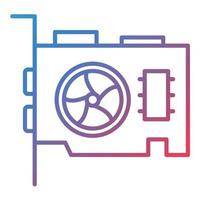 Vga Card Line Gradient Icon vector