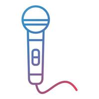 Microphone Line Gradient Icon vector