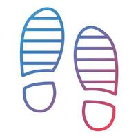 Footprint Line Gradient Icon vector