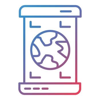 icono de gradiente de línea de mercurio vector