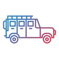 Jeep Line Gradient Icon vector