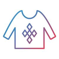 Sweater Line Gradient Icon vector