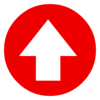 Directional Arrow Symbol on Transparent Background