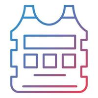 Bulletproof Vest Line Gradient Icon vector