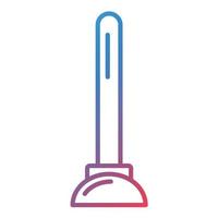 Plunger Line Gradient Icon vector