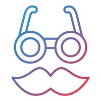 Fun Glasses Line Gradient Icon vector