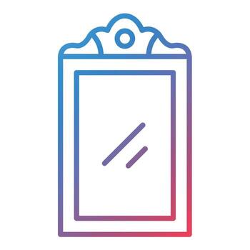 Mirror Line Gradient Icon vector