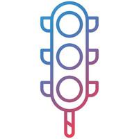 Traffic Control Line Gradient Icon vector
