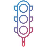 Traffic Control Line Gradient Icon vector