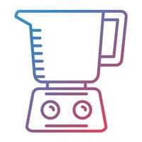 Mixer Blender Line Gradient Icon vector