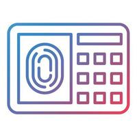 Security System Line Gradient Icon vector