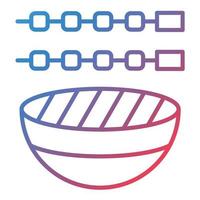 Barbecue Line Gradient Icon vector