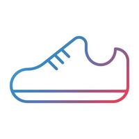 icono de gradiente de línea de zapatos vector