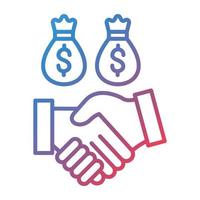 Bribe Line Gradient Icon vector