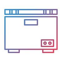 Freezer Line Gradient Icon vector