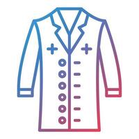 Doctor Coat Line Gradient Icon vector