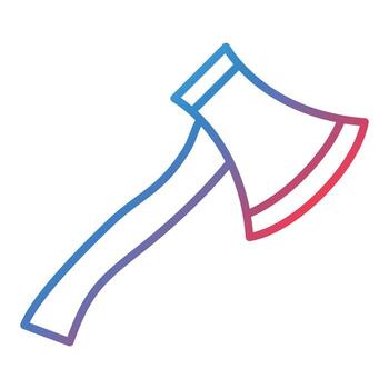 Axe Line Gradient Icon vector