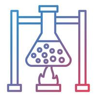 Burning Flask Line Gradient Icon vector