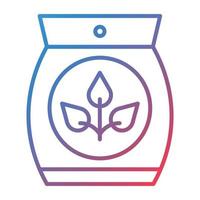 Seeds Bag Line Gradient Icon vector