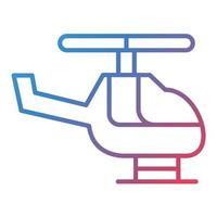 Helicopter Line Gradient Icon vector