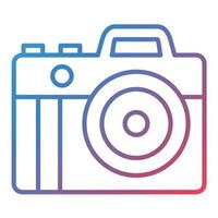 Camera Line Gradient Icon vector