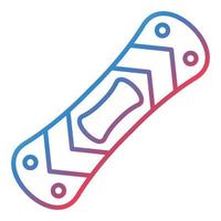 Snowboard Line Gradient Icon vector