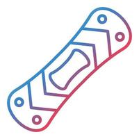 Snowboard Line Gradient Icon vector