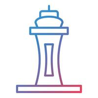 Space Needle Line Gradient Icon vector
