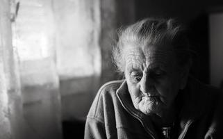 old depressed woman photo