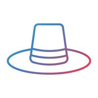 Farming Hat Line Gradient Icon vector