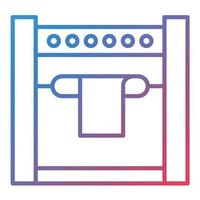 Printing Machine Line Gradient Icon vector