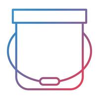 Bucket Line Gradient Icon vector