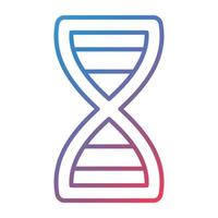 DNA Line Gradient Icon vector