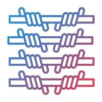 Fence Wire Line Gradient Icon vector