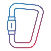 Carabiner Line Gradient Icon vector