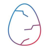 Cracked Egg Line Gradient Icon vector