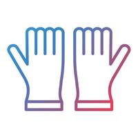 Gloves Line Gradient Icon vector