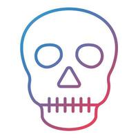 Skull Line Gradient Icon vector